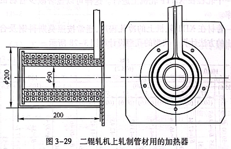 二辊轧机上轧制管材用的加热器