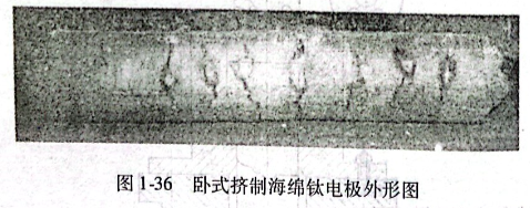 卧式挤制海绵钛电极外形图