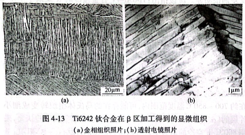 Ti6242钛合金在β区加工得到的显微组织