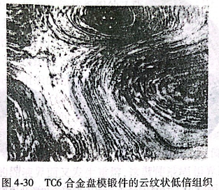 TC6合金盘模锻件的云纹状低倍组织