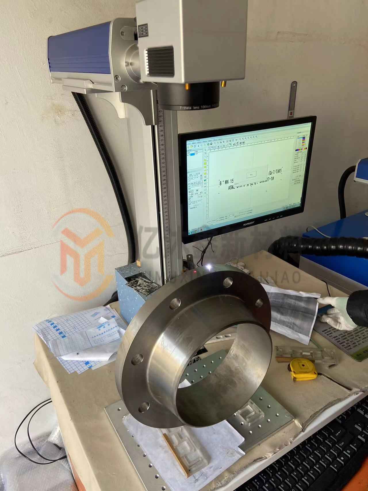 TA9高径法兰打标